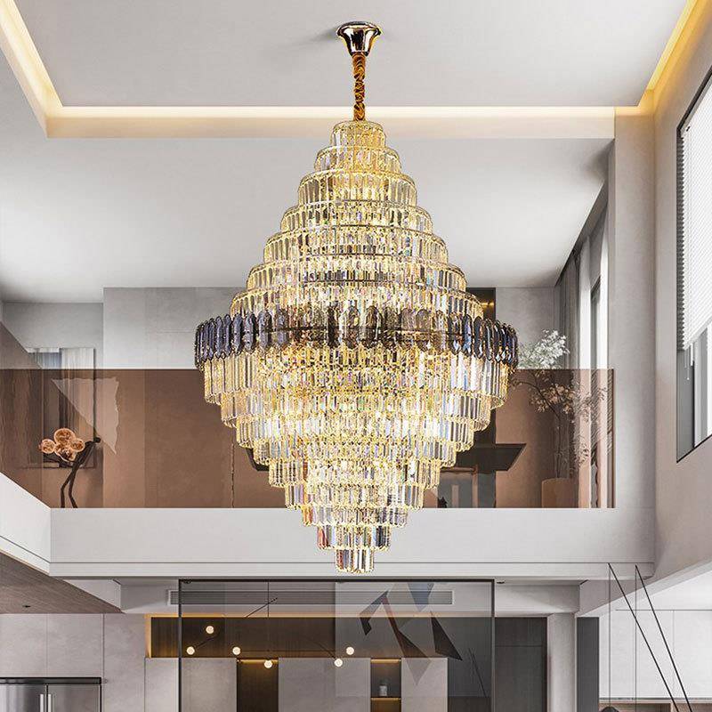 复6440水式楼客厅晶大吊灯厅别墅空酒店大厅简约跃层中楼中楼餐轻