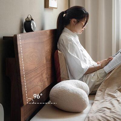 北美黑DPL桃胡木床全实木床复古1主卧.木8米胡桃双人大B^t