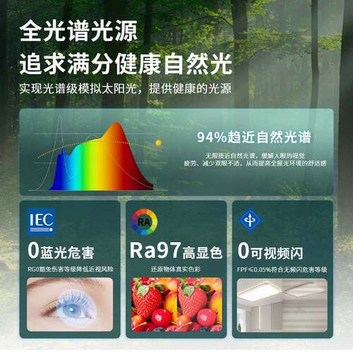 全光谱吸顶灯客厅灯代简方约现大气长881形大家用led吸顶中灯山灯