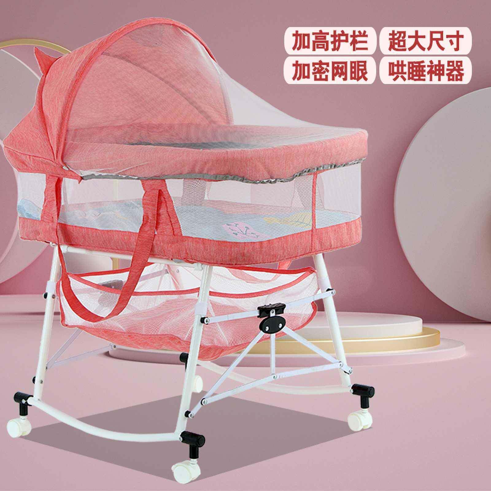 婴儿宝宝摇篮床折叠可可手提新生儿篮床中FKW床睡收纳轻便床折叠