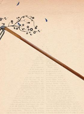 小岛工具全钢木柄锄锻打号头四齿耙子1147农用松土花大园园艺铁锹