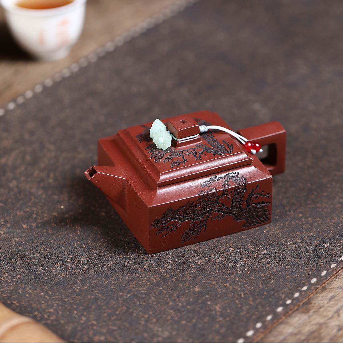 文小品10ZHIFU-530人方山逸士C宜兴手紫砂壶匠人工制作原矿龙血砂