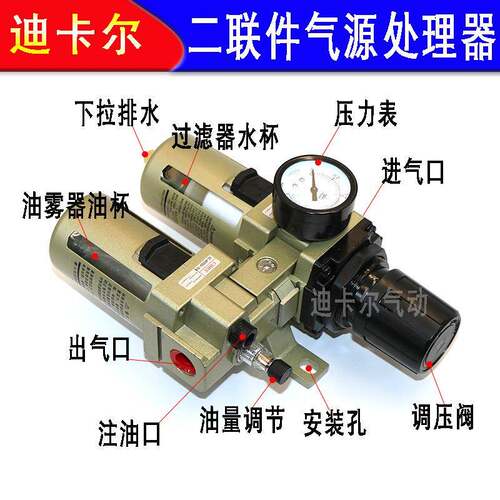 空气源处理器AC4010-0406二联SMC型件609过器滤油雾器气油水分离