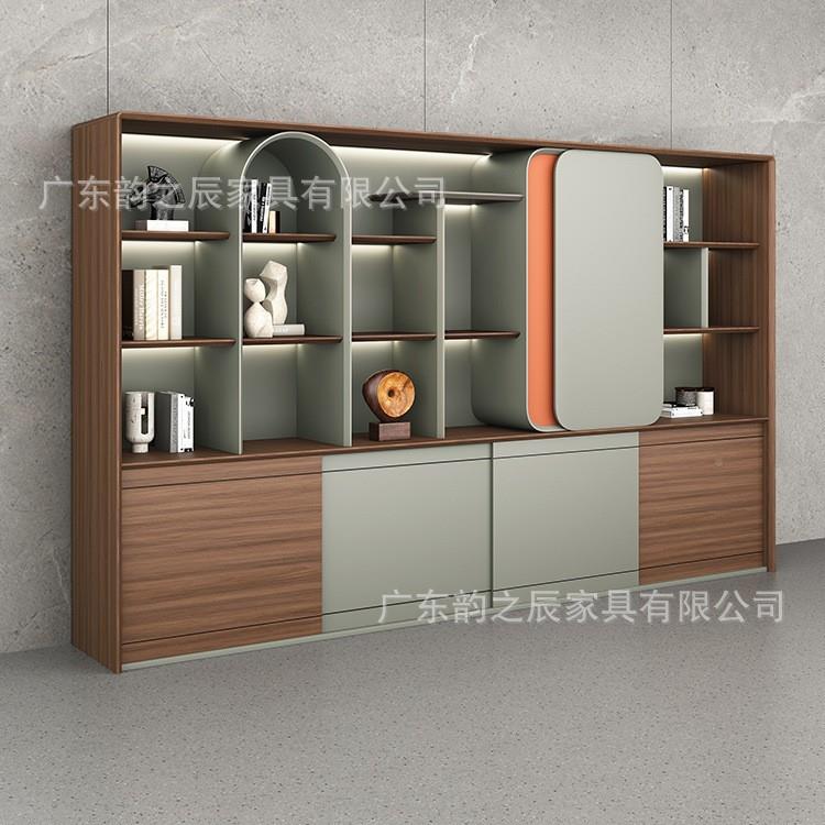 办MG-智博公地室背景柜老板办公桌文件物柜文置书房展示柜靠墙柜