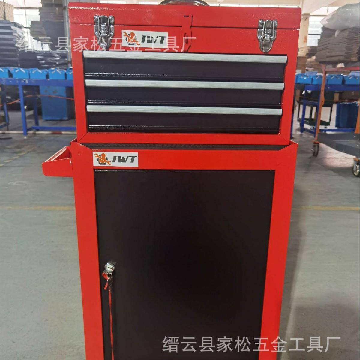 加厚型多功能五金容工具柜汽修汽保车重847间工具箱大量万轮工向