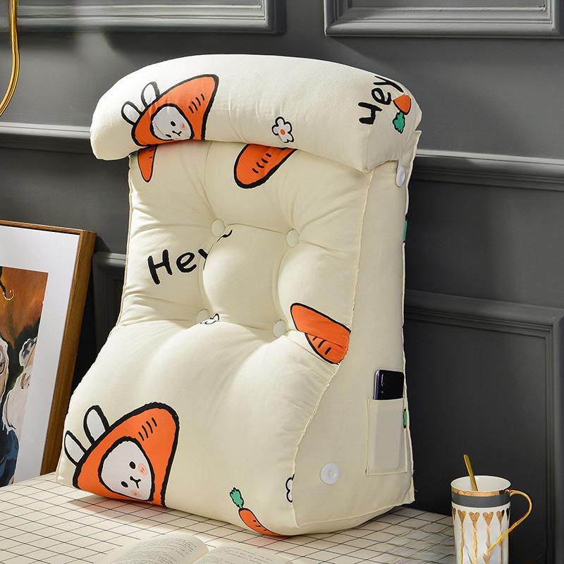 优惠三角富贵绒床米头靠拆垫大EBL榻靠背靠枕榻可洗