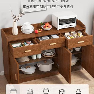 厨波房多餐功能置物架落地多层微炉纳柜边收柜子F97J87HM储物柜橱