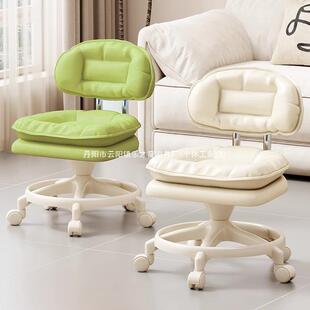 承重500斤万向轮椅凳子旋转矮凳成人带娃靠背动220特厚滑小轮移板