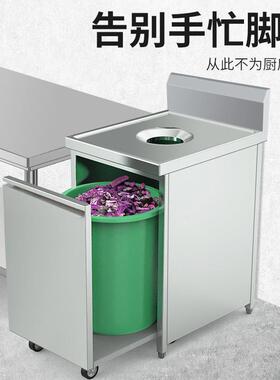 烧烤店垃酒店残渣操作台量面馆收污台大容收残餐台具圾桶381饭店