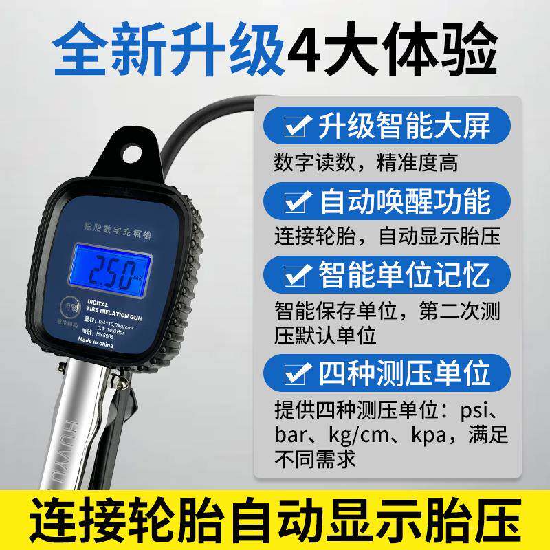 充胎压表高度电子数显监精测器带轮55233胎气汽嘴加气打气车专用