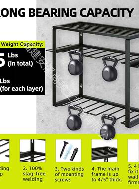 车库工具储置物物架3层8孔1架件电钻WNZ整理壁挂式架电动工具收纳