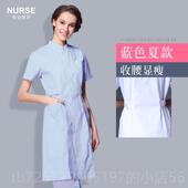 高档白大褂袖 医生制服女男实验室长工服护士制服短袖 口腔牙医医生
