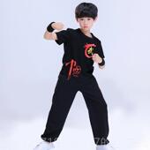 体套装 高档儿童武术袖 服加绒加厚冬纯棉圆领秋长分季 男女孩训练练