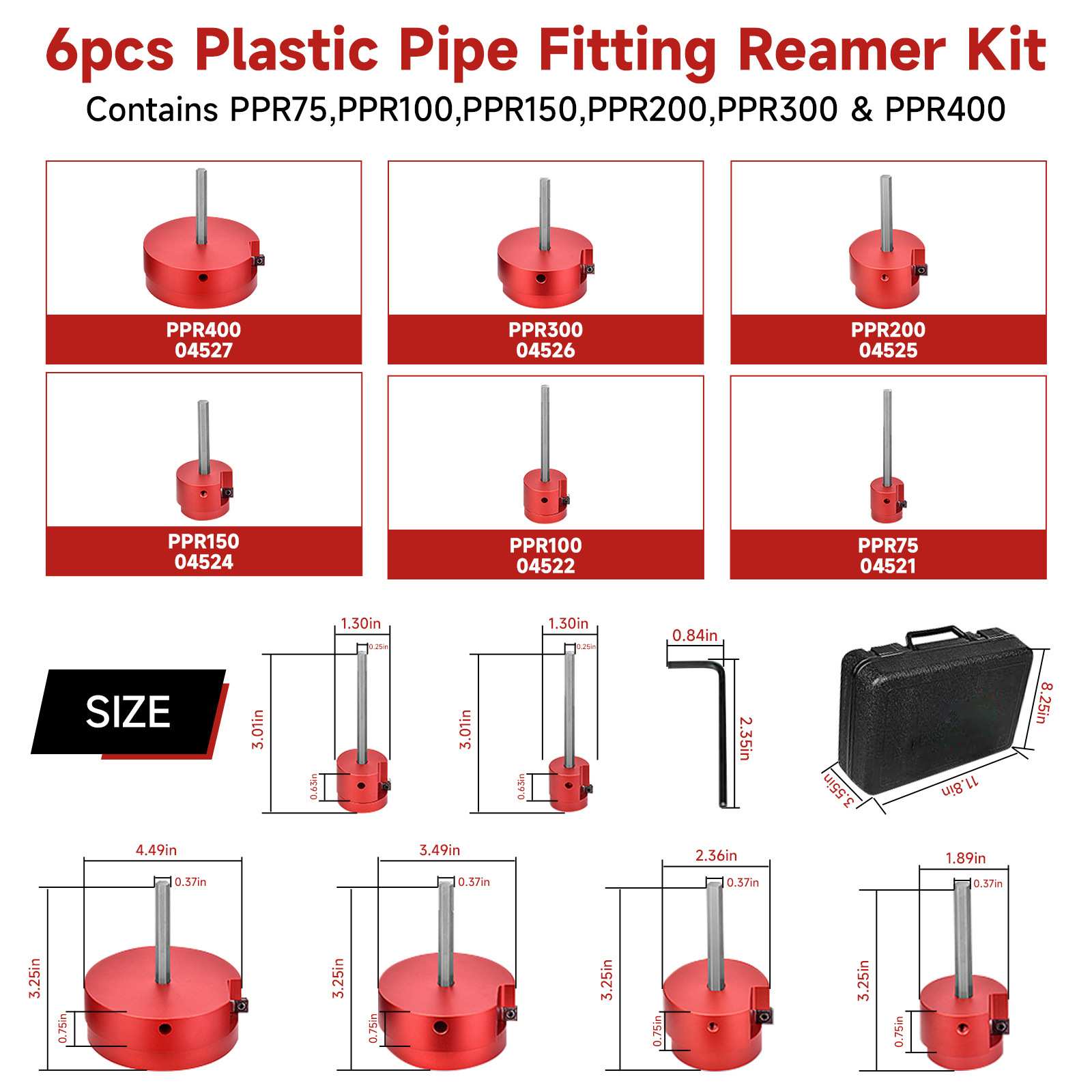 PVC管道铰刀 水管接头工具 扩管刀 PVC Pipe Reamer
