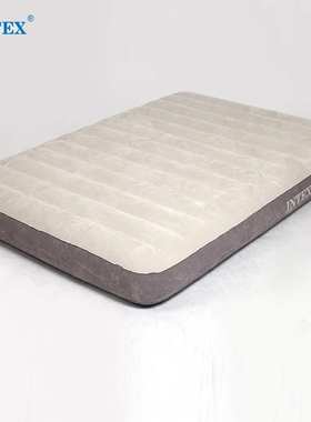 充气床垫单人植绒加厚充气床豪华户外白色充气床垫intex经销