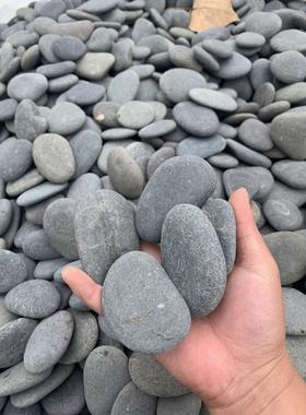 绘画灰黑色鹅卵石 黑色砾石价格 一吨 灰色绘画 刻字石