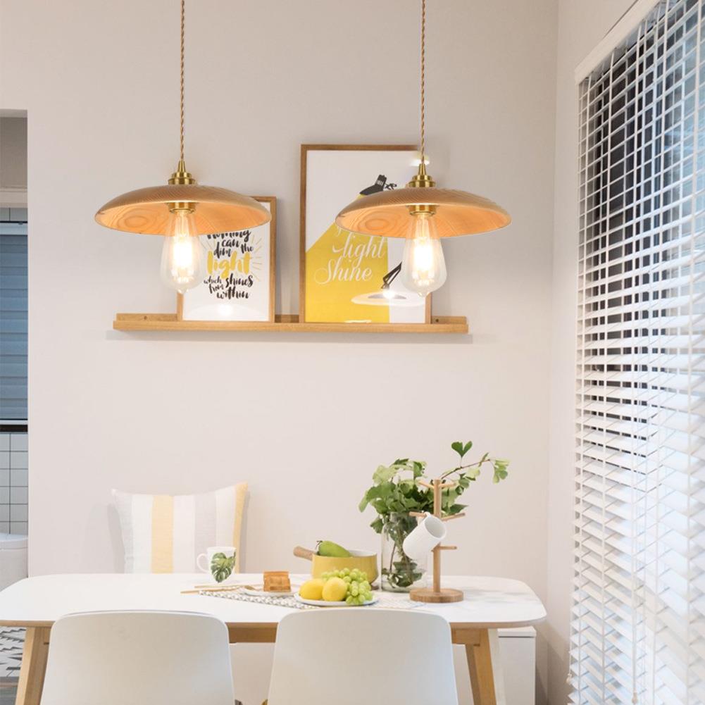 简约现代餐厅吊灯木质创意吧台茶室咖啡厅民宿卧室床头吊灯