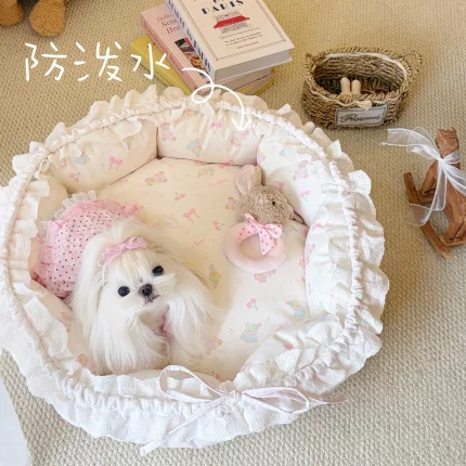卡通宠物窝防泼水不粘毛防抓防咬猫狗睡垫柔软可爱四季通用南瓜窝