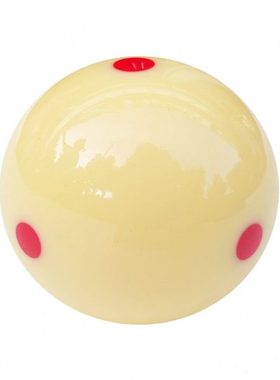 新康8A台球水晶球黑八母球十六彩树脂红点训练习教练白球头5.72cm