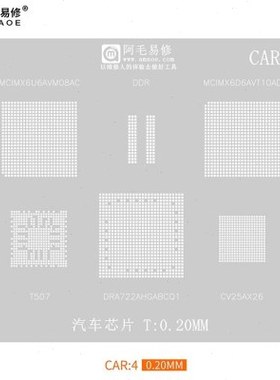 阿毛易修CAR4植锡钢网/汽车芯片/DRA722AHGABCQ1/T507/CV25AX26
