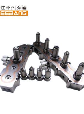 热流系1出统4道开放式热流道塑胶模72016具热嘴模具流热道厂