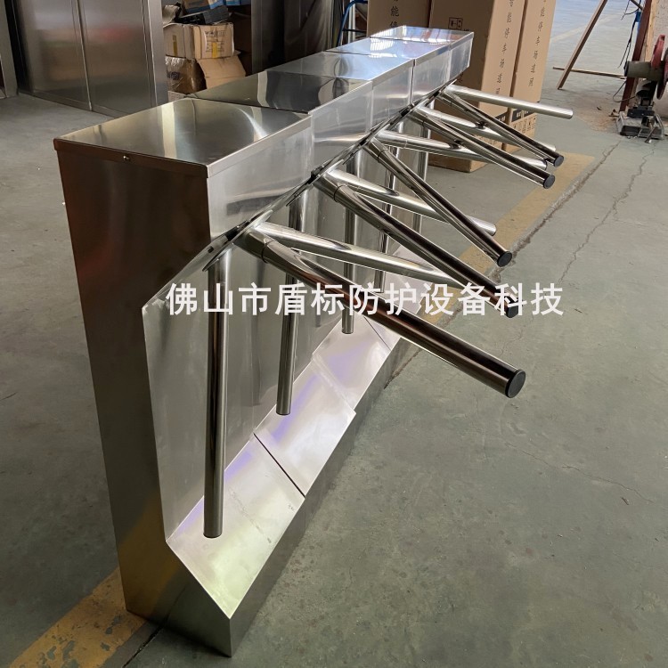 地铁入口门单向手动闸机 自动回位人行快速通道 不锈钢翼闸门禁机