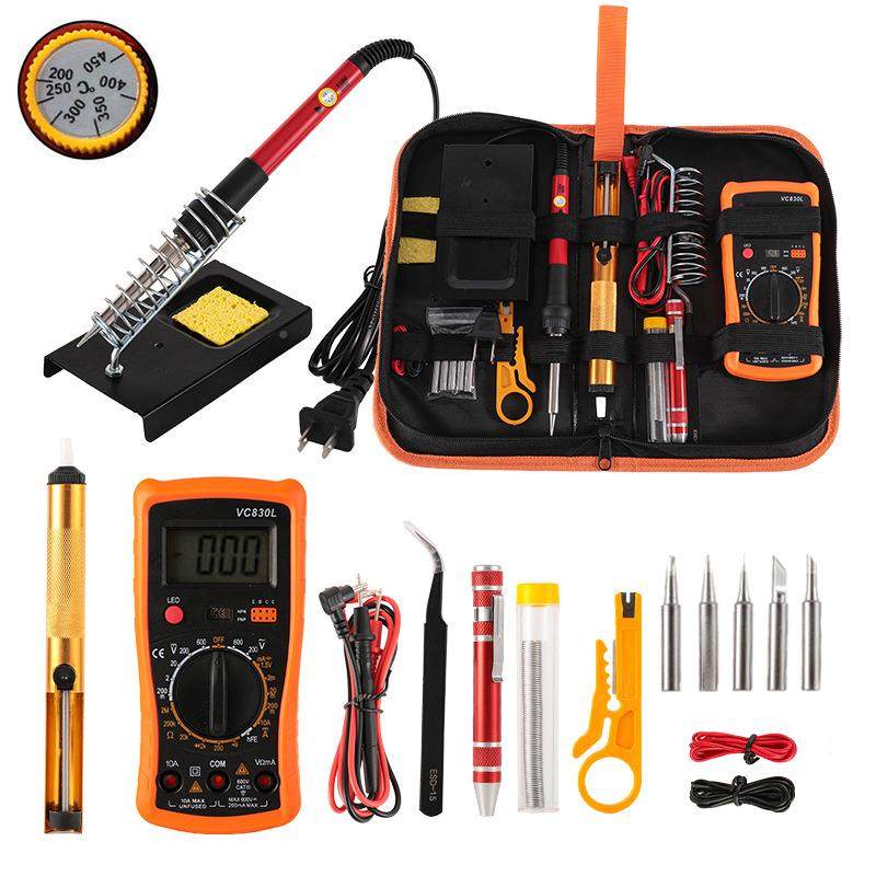 221V烙10V60W可调温电铁显示万用表WNO组合套装维修工具内0热电焊