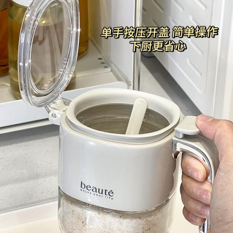 玻璃调料罐调料盒txmMDxZx家用厨房高油端盐料瓶罐壶调套装密封防