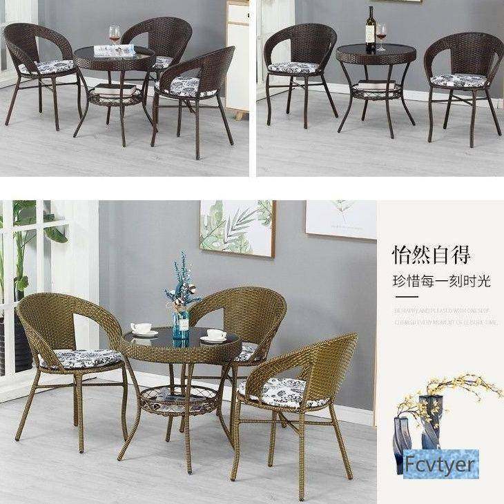 阳台小桌椅台三几件套CAL藤编庭椅户外院茶组合室外露仿藤编靠背,商业/办公家具,商用藤编家具,淘宝优惠券,粉丝福利购,淘宝优惠卷