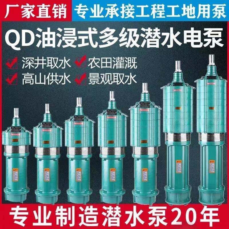 潜水泵220V高灌扬程高压GIG水泵农用溉家用单相08V1寸2寸深3井抽