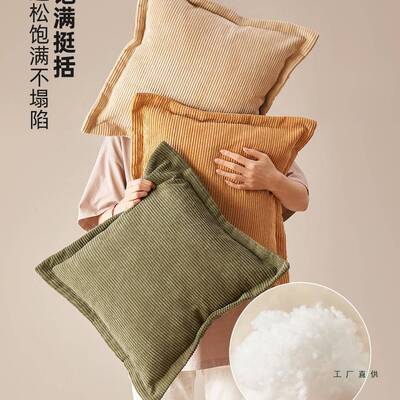 沙发抱枕卧室床正方头形靠枕公办室枕护腰BUF靠枕午睡E1252