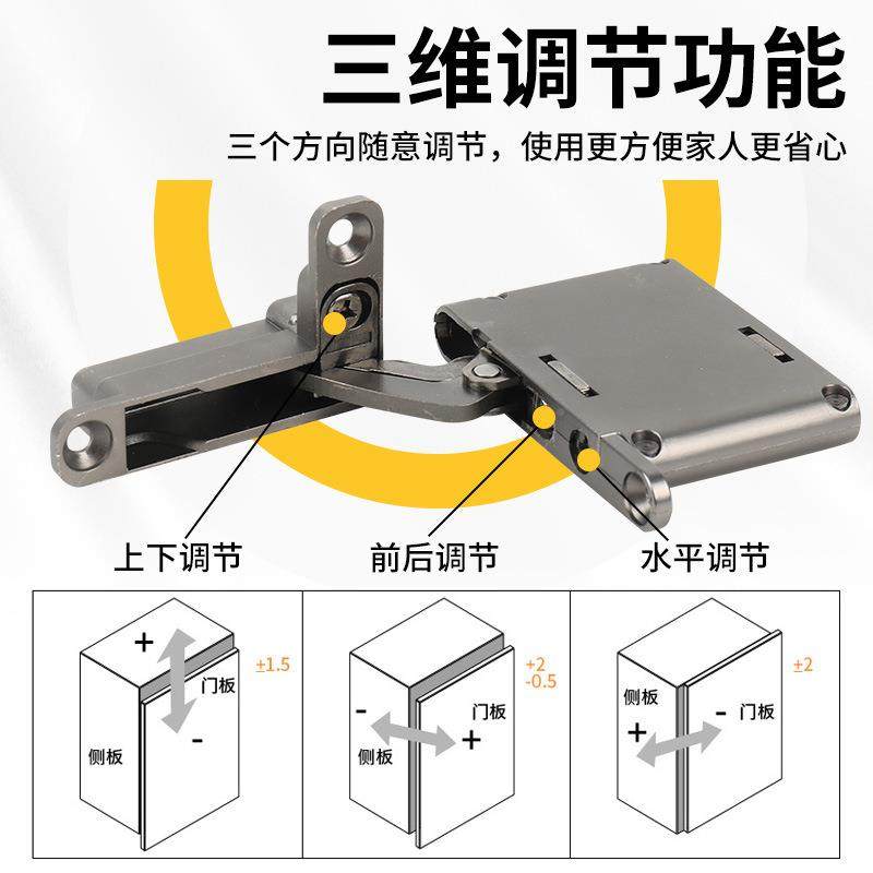 铰暗藏式天地铰链铝框缓门木门隐形合页调木门上下天地铰链铰阻尼