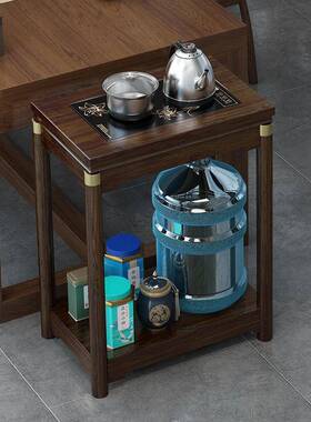 茶桌家用小茶台边柜柜实木茶吧泡茶几烧水水71599壶一体水侧桶架