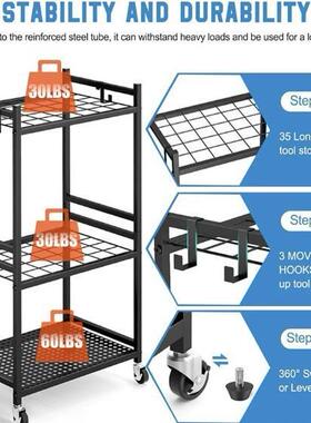 摆YK-92145放收架园可移动置物院工具架整理种庭植花用纳具架