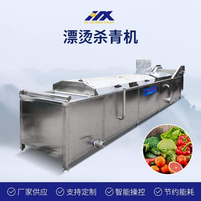 连续式酸豆角漂烫护色机 多功能笋片酸笋预煮漂烫流水线设备
