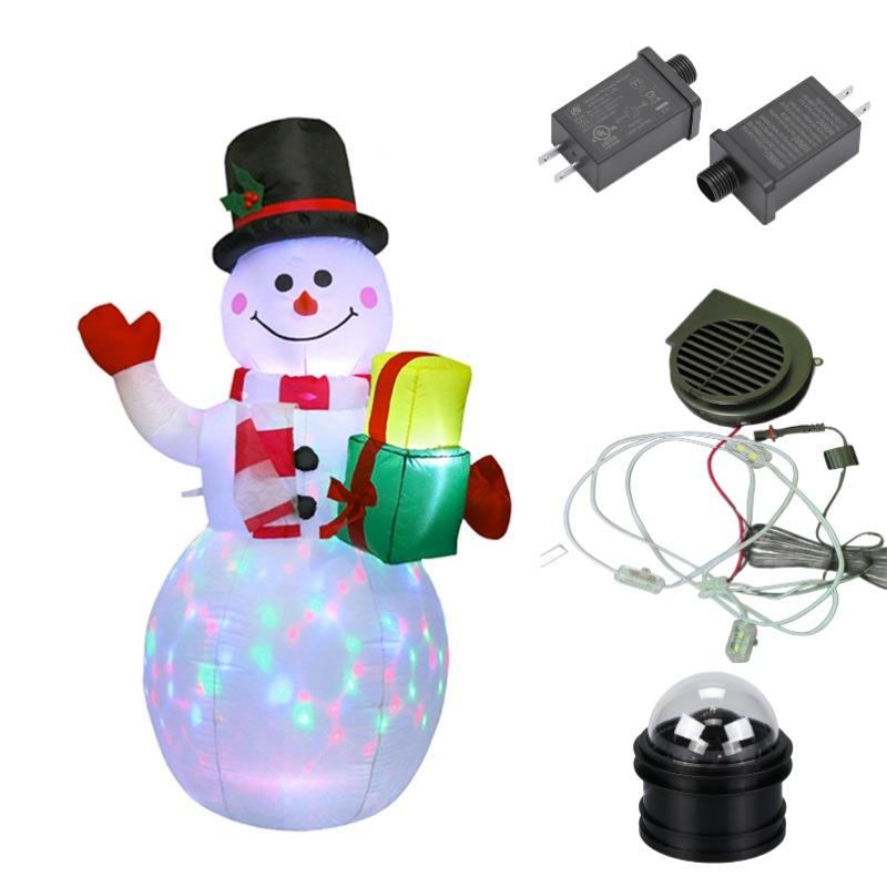 现货充气圣诞节281老气模LD发光圣诞人雪E人装饰品摆件