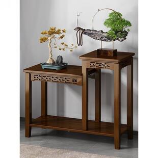 意境实木内花架置物架花盆室多层落地式萝dhht01花台客厅多肉绿现