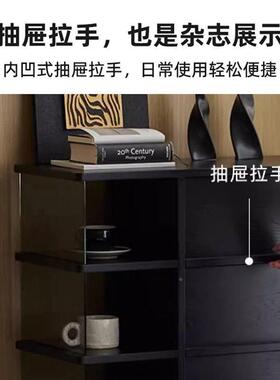 现代简约客厅轻奢收纳柜置物柜小OUN餐边柜靠墙户型边厅餐茶水柜