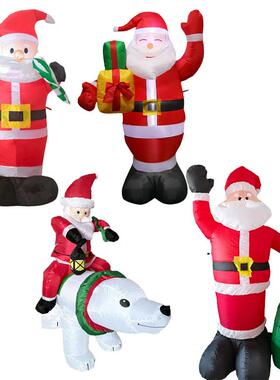 新品节装饰品活动圣场诞地布置道NKS具雪人企圣诞老人鹅充气气模