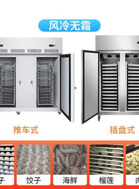 冻速冻商用零下45度柜速冰柜HR-SD452大容量肉类包子急冻插盘式海