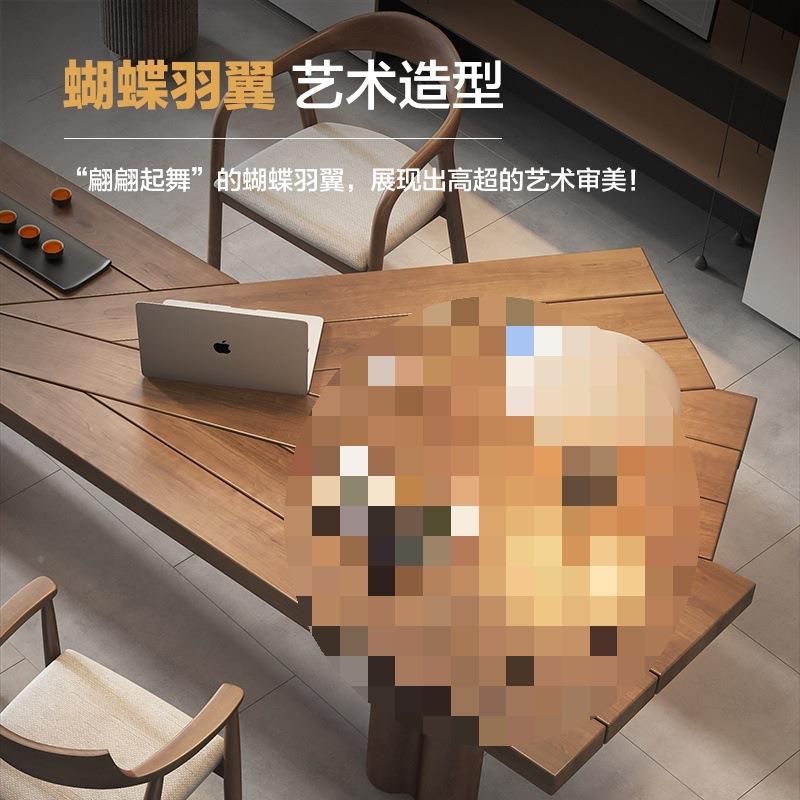 实客书桌代简约设计师厅书房办公木桌办公室工HFE作台家用现电脑