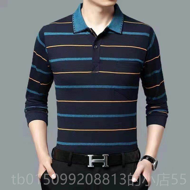 正品2件装真口袋春秋工地干恤活衣服秋衣T长袖男中年爸爸装外工穿