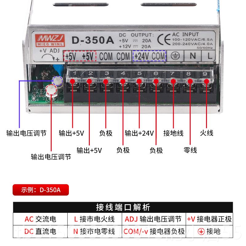 正品双输出开D关电源35V12V24V双组电W压两路输出-0/50/60/75变压
