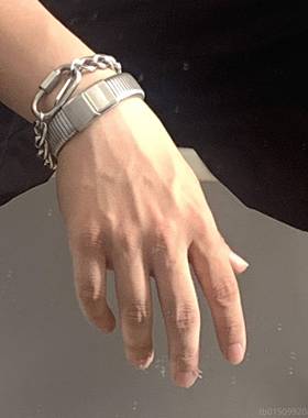 正品Da高ily |级感复古手环 1银色小众气质韩版ins约冷淡风简情侣