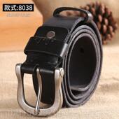 整纯软牛皮男士 正品 皮带男潮in张s牛仔裤 手工覆古腰带真皮扣针皮