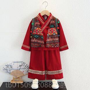 正品儿童兄妹童装少数民三族服装月男三壮族哈尼族汉服女幼儿园演