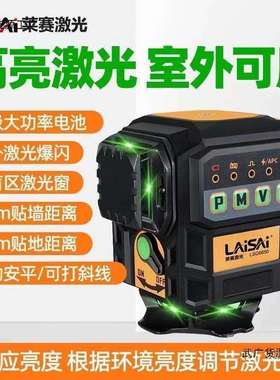 莱赛水平仪绿光强光线LSG6650贴墙红外线高精度室