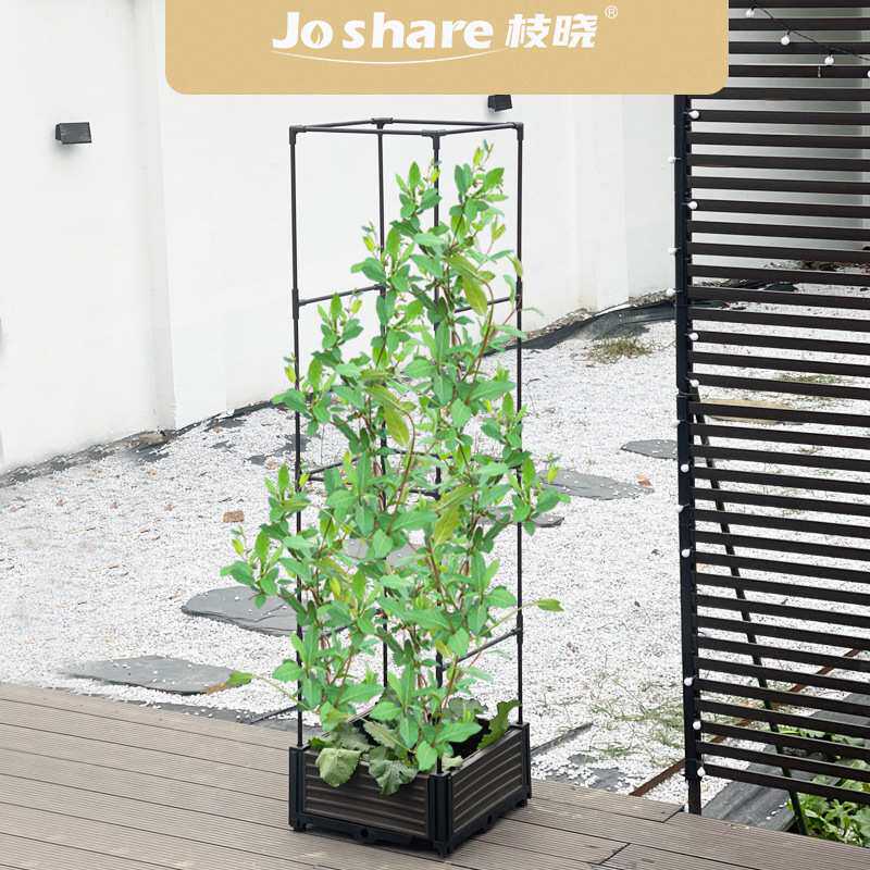 枝晓定制方顶种植箱套装 种菜支架杆菜架子植物丝瓜爬藤架带轮可