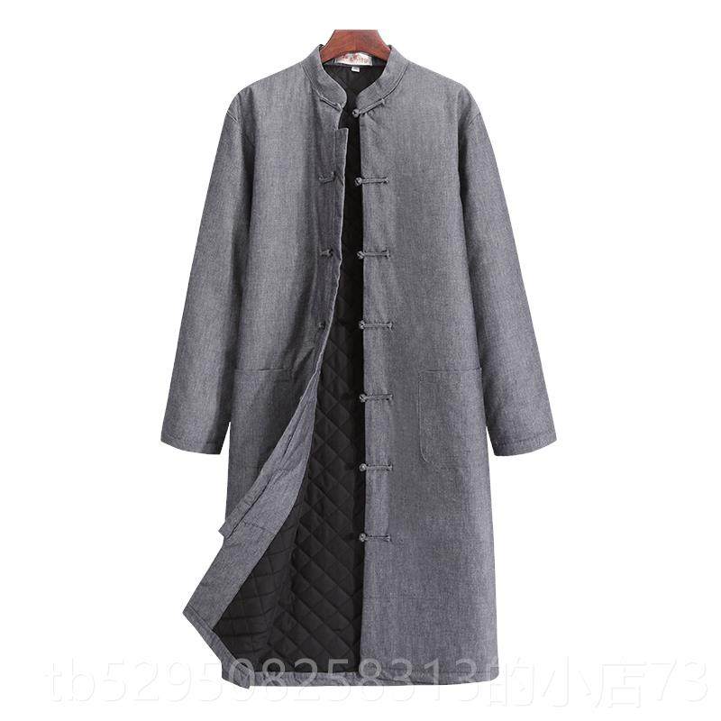 高档中国保风长款棉衣唐加装男装冬季棉棉袄服厚暖中老年男居士服,男装,唐装,淘宝优惠券,粉丝福利购,淘宝优惠卷