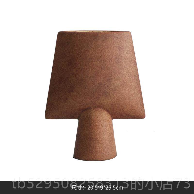 正品样丹麦设计ph101侘寂风c陶瓷花瓶摆客厅台面插花板间件售楼部